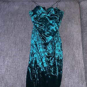 Velvet green dress
